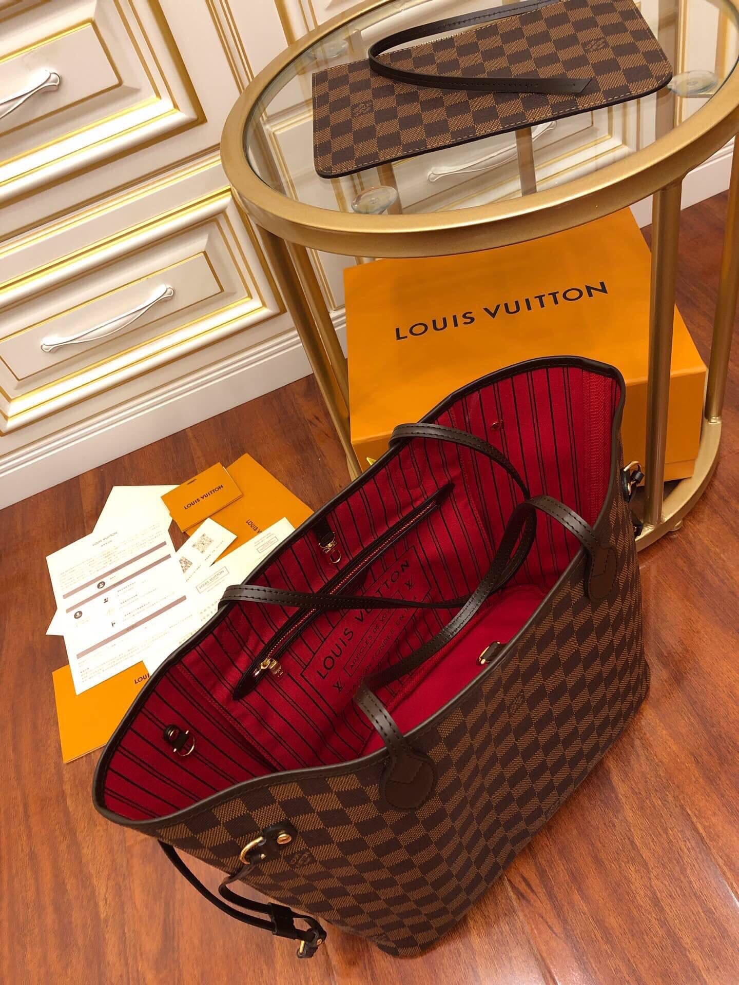 Bolsa Damier Ebène Neverfull MM LV