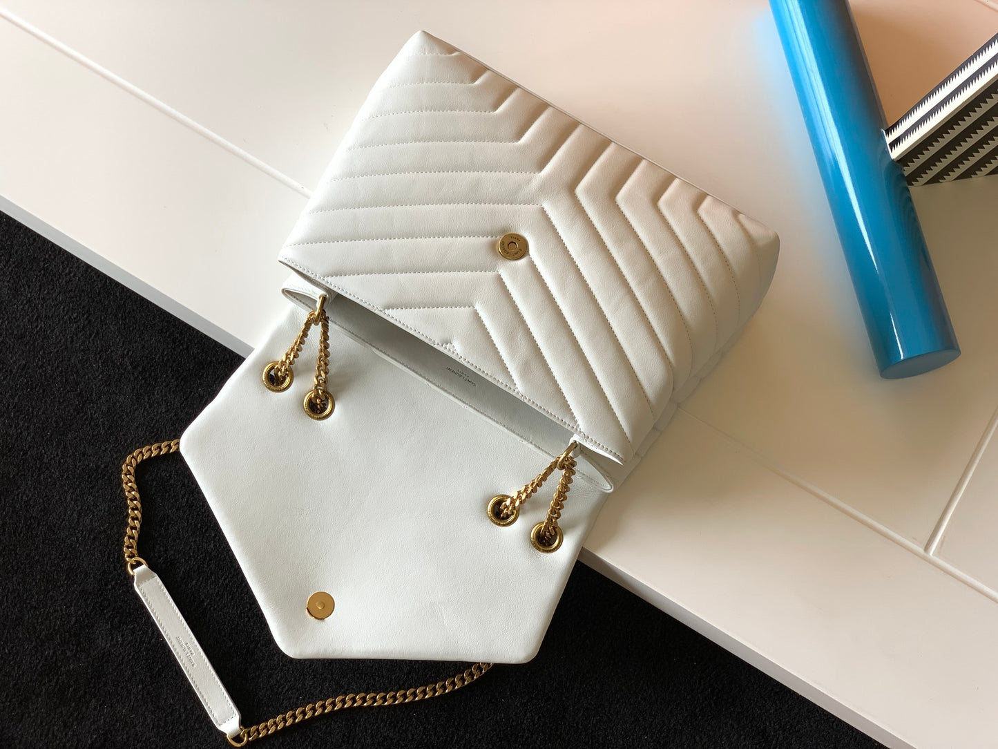 Bolsa Saint Laurent Lou Lou Branco