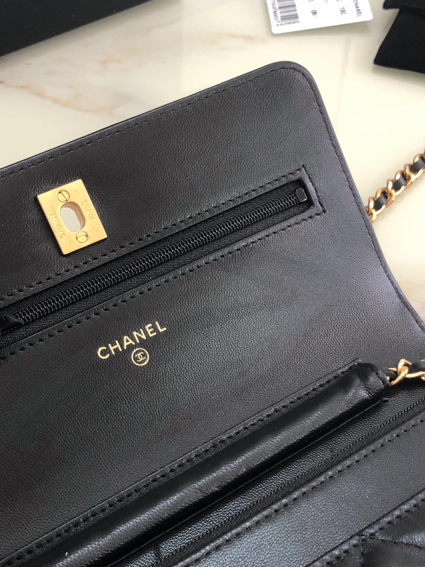 Bolsa Chanel WOC Lambskin Preta